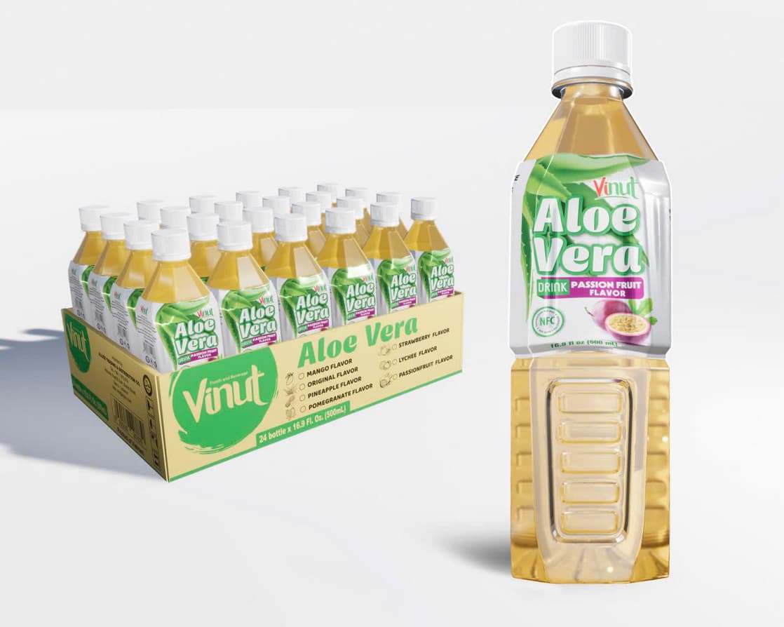 VINUT Напиток с алоэ вера со вкусом маракуйи 500 мл