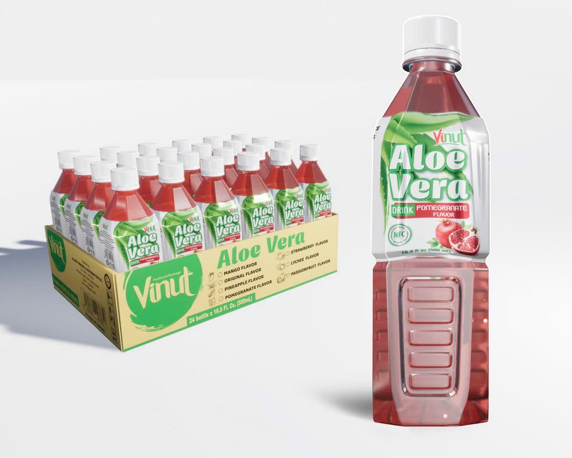 VINUT Напиток с алоэ вера со вкусом граната 500 мл