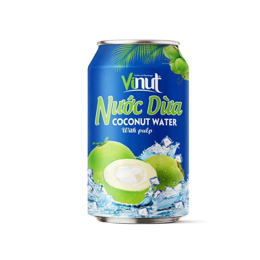 VINUT Кокосовая вода с мякотью, ж/б, 330 мл (11.1 жидк. унций)